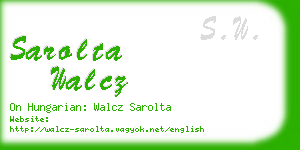 sarolta walcz business card